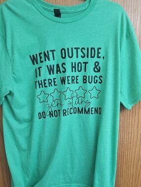 Gildan Mint Green Short Sleeve Tee with Black Print